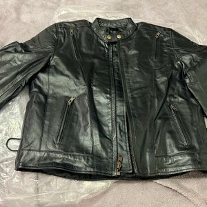 Milwaukee Kids Black Leather Motorcycle Riding Jacket